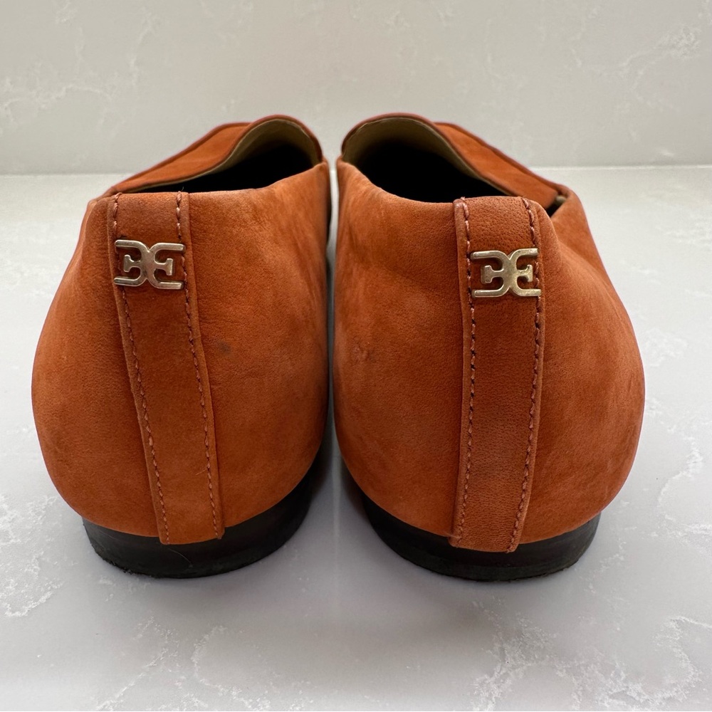 Sam Edelman Penny Burnt Orange Pointed Suede Loafers. Size: 7.5 M Women’s - Picture 3 of 13